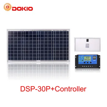 Anaka 30W saulės skydelis rinkinys 18V saulės elementų, fotoelektros saulės kolektorių namo, 10A valdytojo mokestis 12V baterijos Saulės Kinija