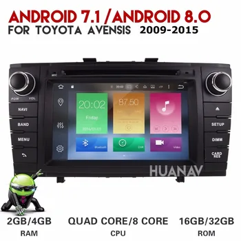 Android8.0 4GB+32GB/Android7.1 2 GB+16 GB Automobilio DVD grotuvas GPS navigacija Toyota Avensis T27 2009-m. GPS Navigacijos Galvos Vienetas