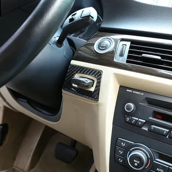 Anglies Pluošto Automobilio Konsolės Skylutę Skydelis Dekoratyvinis Dangtelis Apdaila BMW 3 serijos E90 Interjero prietaisų Skydelio Žibintas Mygtuką Rėmelį