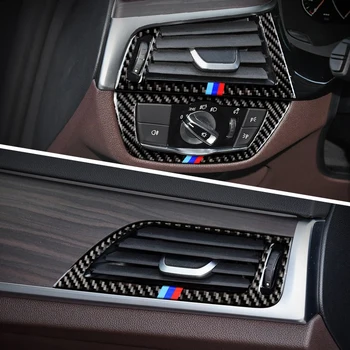 Anglies Pluošto Interjero priešakinėms Angos Dangtelio Apdaila Lipdukas Automobilių Priedai, Skirti BMW 5 Serijos G30 2018 Automobilių Optikos Reikmenys