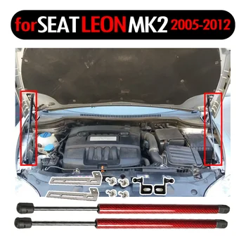 Anglies Pluošto Smūgio Slopintuvas skirtas SEAT LEON MK2 1P 2005-2012 m. Automobilių Stiliaus Priekinis variklio Dangtis, Keisti Dujų Statramsčiai Liftas Paramos Dujų Springs