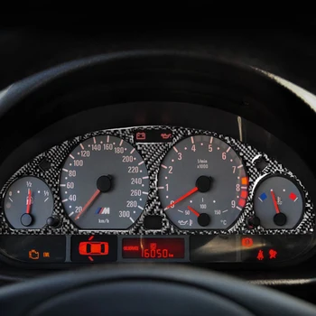 Anglies Pluošto Vidaus Prietaisų skydelis dekoratyvinis rėmelis prietaisų Skydelio dangtelį Lipdukai apdaila, Interjerą, BMW E46 1998-2005 m.