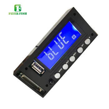 Anglų kalbos ver Bluetooth, MP3 Grotuvas Modulio laikiklis 8GB/16GB SD USB Mėlyna LED Ekraną, FM DC/AC 12V Stereo ir Mono Garso Automobilinį MP3 dekodavimas