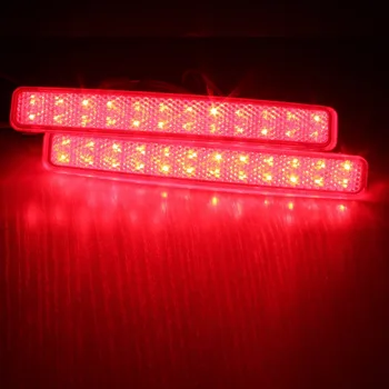 ANGRONG 2x Juoda Objektyvo Galinio Bamperio Atšvaito LED Uodega Stop Žibintas VW T5 Transporter / Caravelle / Multivan 2003-11 Raudona