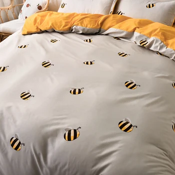 Animacinių filmų bičių Šiaurės patalynė twin visą karalienės ir karaliaus dydžio patalynės komplektas antklode padengti 240x220 lakštai užvalkalas