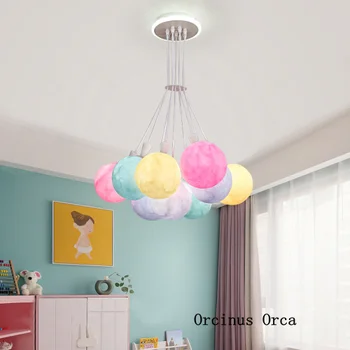Animacinių filmų kūrybos spalvos balionas liustra Mergina, Miegamojo, vaikų kambario lempos puikus apdailos saldainiai spalvos kamuolys Liustra