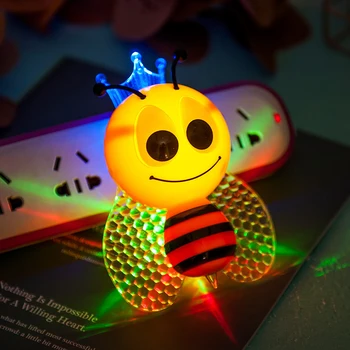 Animacinių filmų LED indukcijos spalvinga bičių naktį šviesos mielas kūdikis vaikas sienos lempos miegamųjų namo apdaila žibintai