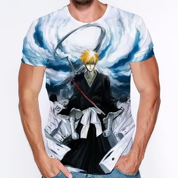 Anime BLEACH Vyrų Marškinėliai 3d Spausdinimo Vasaros Atsitiktinis Moterys T Shirts Hip-Hpo Streetwear Cool Trumpas Rankovės Mados marškinėliai Balinimo 2021