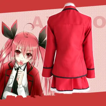 Anime Dienos Gyventi Itsuka Kotori Cosplay Kostiumas Pilnas Komplektas Cosplay Mokyklos Uniformą ( Švarkas + Marškinėliai + Sijonas + Kaklaraištis + Priedai )