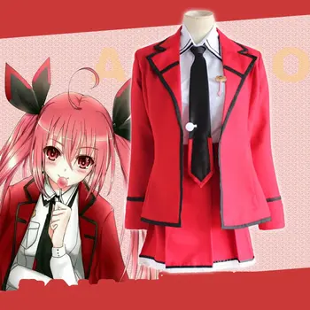 Anime Dienos Gyventi Itsuka Kotori Cosplay Kostiumas Pilnas Komplektas Cosplay Mokyklos Uniformą ( Švarkas + Marškinėliai + Sijonas + Kaklaraištis + Priedai )