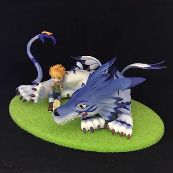 Anime Digimon Nuotykių Ishida Yamato Garurumon Ver PVC Veiksmų Skaičius, Kolekcionuojamos lėlės Modelio žaislas 13cm
