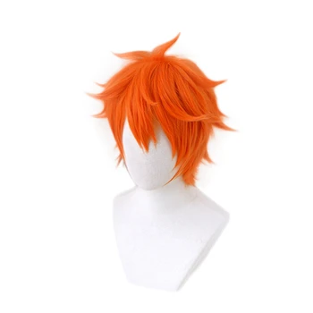 Anime Haikyuu!! Shoyo Hinata Cosplay Perukas Trumpas Orange Karščiui atsparaus Pluošto Plaukų Kostiumas Žaisti Perukai + Perukas Bžūp