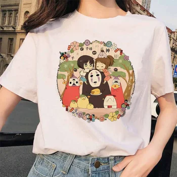 Anime Hayao Miyazaki moterų marškinėliai harajuku Naujas totoro Atkakli Toli Studio Ghibli femme marškinėliai Japonijos moterų ulzzang marškinėlius