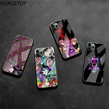 Anime JoJo Killer Queen Telefono dėklas Grūdintas Stiklas iPhone 12 pro max mini 11 Pro XR XS MAX 8 X 7 6S 6 Plus SE 2020 atveju