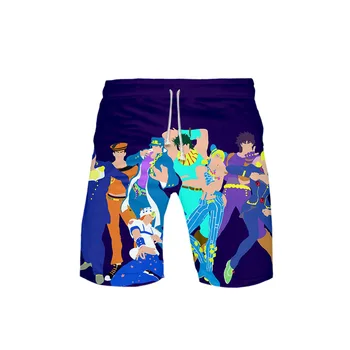 Anime JOJO ' s Bizarre Adventure Valdybos Šortai, Glaudės Vasaros Quick Dry Paplūdimio Plaukimas Šortai Vaikams Hip Hop Trumpas Kelnes Paplūdimio drabužiai