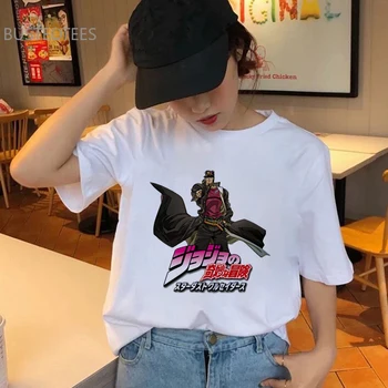 Anime Moteris Tshirts JoJo Keistų Nuotykių Juokingi marškinėliai Atsitiktinis Estetinės Jojo Marškinėliai Trumpas Rankovėmis Viršūnes Tees Moterų Drabužiai