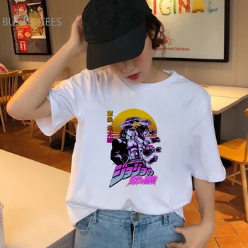 Anime Moteris Tshirts JoJo Keistų Nuotykių Juokingi marškinėliai Atsitiktinis Estetinės Jojo Marškinėliai Trumpas Rankovėmis Viršūnes Tees Moterų Drabužiai