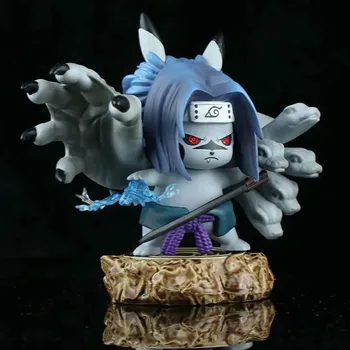 Anime Naruto Uchiha Sasuke Prakeikimas COS Ver PVC Veiksmų Skaičius, Kolekcionuojamos lėlės Modelio žaislas 11cm