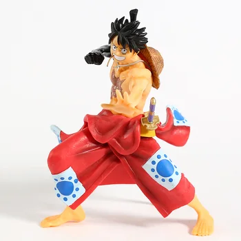 Anime One Piece kurioje Pasaulio Šalyje, Luffy Kimono Ginkluotųjų spalva Statula PVC Veiksmai, Vienas Gabalas Pav Figūrėlės Modelis Žaislas, Lėlė Dovana