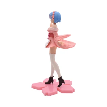 Anime Re:Gyvenimas kitame Pasaulyje Nuo Nulio Rem Ram Veiksmų Skaičius, Vyšnia PVC Žaislas Kolekcionuojamos Lėlės Modelio Dovanos Vaikams 24cm