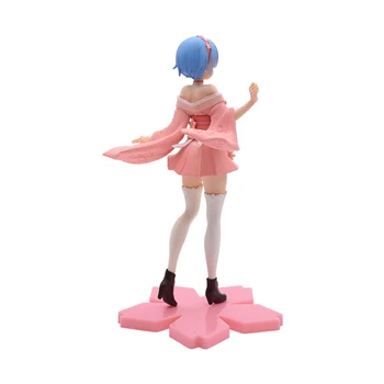 Anime Re:Gyvenimas kitame Pasaulyje Nuo Nulio Rem Ram Veiksmų Skaičius, Vyšnia PVC Žaislas Kolekcionuojamos Lėlės Modelio Dovanos Vaikams 24cm