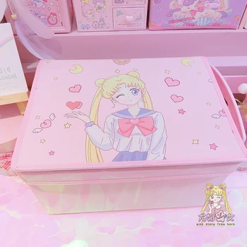 Anime Sailor Moon Melodija Veiksmų Skaičius, Desktop Storage Box 5213 Vandeniui Apatiniai, Kelnaitės, Kojinės, Sulankstomas Organizatorius