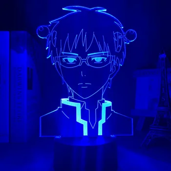 Anime Šviesos Pragaištingą Gyvenimo Saiki K Led Nakties Šviesos Miegamojo Puošmena-Spalvinga naktinė lempa Anime Dovana 3d Lempos Saiki K