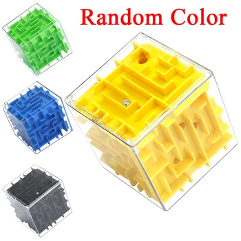 Ankstyvojo Ugdymo 3D trimatis Magic Cube Besisukantis Žaislas Labirintas Plieno Kamuolys Žaidimas Žaislas Langelyje Įspūdį Išskleidimo Žaidimas Žaislas Kaip Dovaną