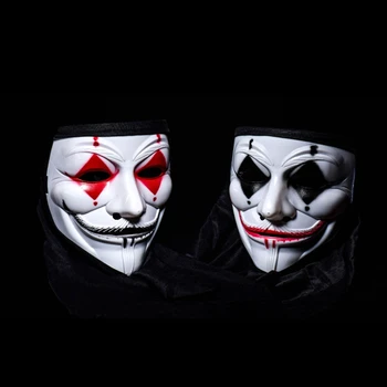 Anonimas Guy Fawkes Fancy Dress Suaugusiųjų Kostiumo Aksesuaras macka tušus helovinas V for Vendetta Šalies Cosplay masque Kaukę