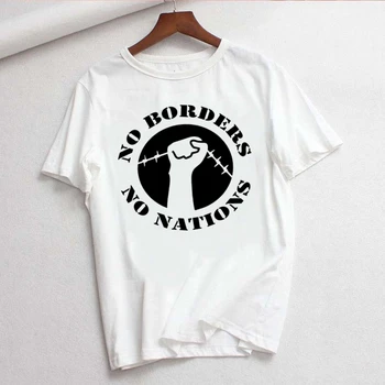 ANTIFA Antifascist Anarchija Anarchist T Shirts Vasaros Laisvalaikio moteriški marškinėliai trumpomis Rankovėmis Moteriška Viršūnes Tees