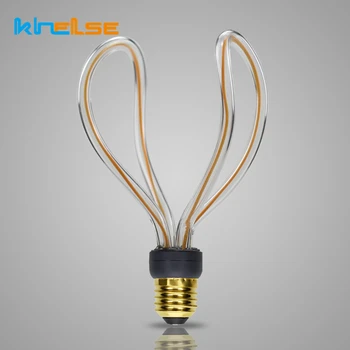 Antikvariniai Retro LED Vamzdinės Edisonas, Kaitinamosios Lemputės 2300K 4W Šiltai Balta E27 Šviesos pagrindas 