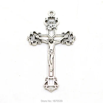 Antikvariniai Rožinio Crucifixes Karoliai Kerta Žavesio Papuošalai Priėmimo