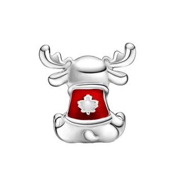 Antroje Vasaros Naują Vėliau kaip Raudonos karvės ragas karoliukai Žavesio tinka Originalus Pandora Apyrankės 925 Sterling Silver 
