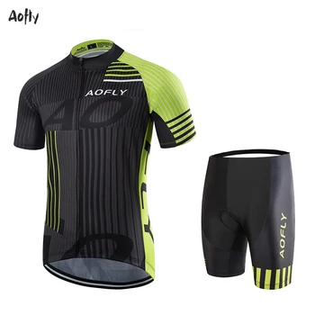 Aofly pro cycling teams megztiniai 2020 roupa ciclismo masculino Pilkos linijos ant 9D pagalvėlė Lycra petį, šortai, neslidžia apačia