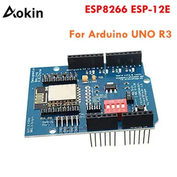 Aokin ESP8266 ESP-12E UART WIFI Bevielio ryšio Shield Modulis Dial Jungiklis Arduino Mega UNO R3 Modulis Mega 3.3 V 5V TTL Sąsaja vienas