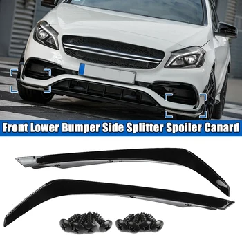 Apatinis priekinis Bamperis Pusėje Splitter Spoileris Canard Mercedes Benz W176 A-Cl A180 A200 A220 A250 A45 AMG 2016-2018