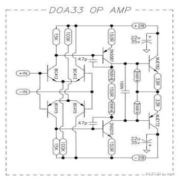 Apeiti 2-channel grynos A klasės preamp su DOA33 modulis