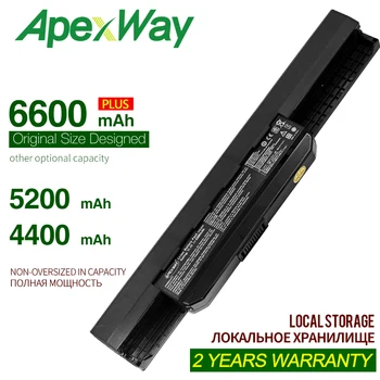 Apexway 6C 11.1 V 6600mAh A32-K53 nešiojamas Baterija Asus A43 A43E A53S K43E K43U K43S K43SJ K53 K53T K53S K53SV X54 X54H X44H