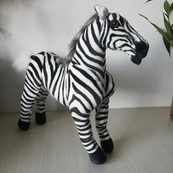 Apie 37x45cm gyvas žaislas zebra pliušinis žaislas minkštos lėlės gimtadienio, Kalėdų dovana b1497