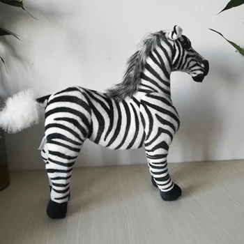 Apie 37x45cm gyvas žaislas zebra pliušinis žaislas minkštos lėlės gimtadienio, Kalėdų dovana b1497