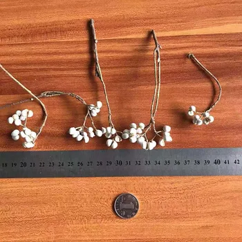 Apie 50g/10~17CM Dekoratyvinis Nekilnojamojo Mini Vaisių,Natūralių Džiovintų Mažų Gėlių Puokštė Balta Vaisių Namų Dekoro,weddinng Papuošalai
