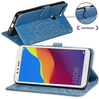 Apima Huawei Honor 7A 7C Pro 6X Garbę 9 Lite P Smart PU Odos Flip Case For Huawey P40 Lite E 5G P20 Mate 10 30 Y5 2018