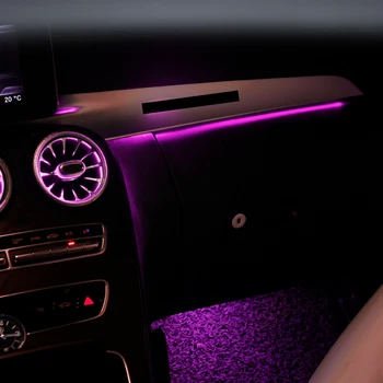 Aplinkos šviesos virš daiktadėžės Mercedes Benz C Klasė w205-2019 Co-pilotas dashboardco-vairuotojo atmosfera šviesos