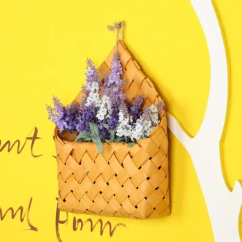 ARattan Krepšelį Sode Sienų Apdailai Talpyklos Sienos Kabo Natūralių Vytelių Gėlių Krepšelis Gėlių Vazonas #