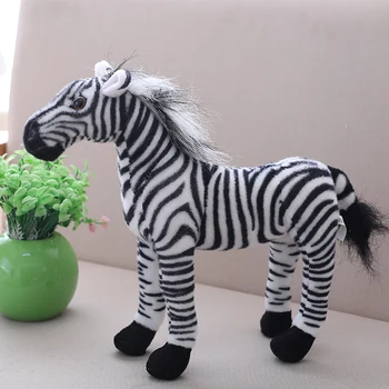 Arklių pliušinis žaislas Afrikos Zebra pliušinis gyvas Įdaryti modeliavimas gyvūnų lėlės vaikų žaislas gimtadienio dovana forboy Fotografijos prop