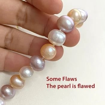 ASHIQI Natūralių gėlavandenių perlų vėrinį 925 sterlingas sidabro Mygtuką Papuošalai moterims, 2021 Naujas
