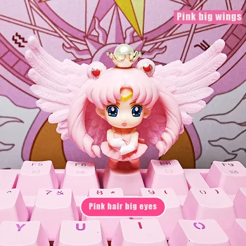 Asmeninį keycap rožinė sailor moon cute girl anime skaidrus, mechaninė klaviatūra apdailos katės letena stereo，Animacinių filmų keycaps