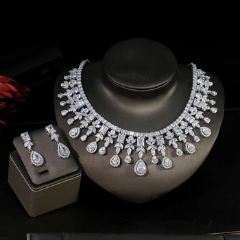 ASNORA Nigerija 4-gabalas cirkonis juvelyriniai dirbiniai moterų prabanga Dubajus CZ kristalų šalis vestuvių karūna, papuošalai T0860