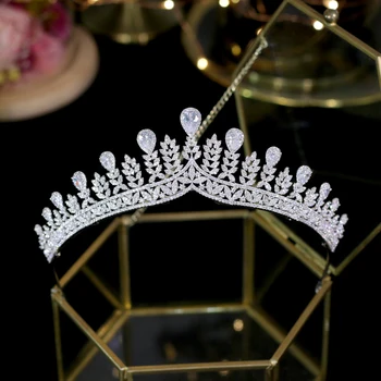 ASNORA Rožančiai Prabanga kubinis cirkonis, vestuvių plaukų karūna galvos apdangalas, aukštos kokybės princess crown, šalis vestuvių reikmenys