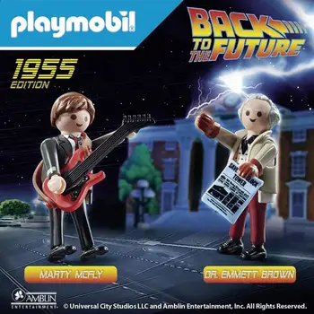 Atgal į ateitį, Playmobil 70459, Marty McFly ir Gydytojas Emmett Brown Doc, figūrėlių, originalus, Playmobil, paveikslas žaislas